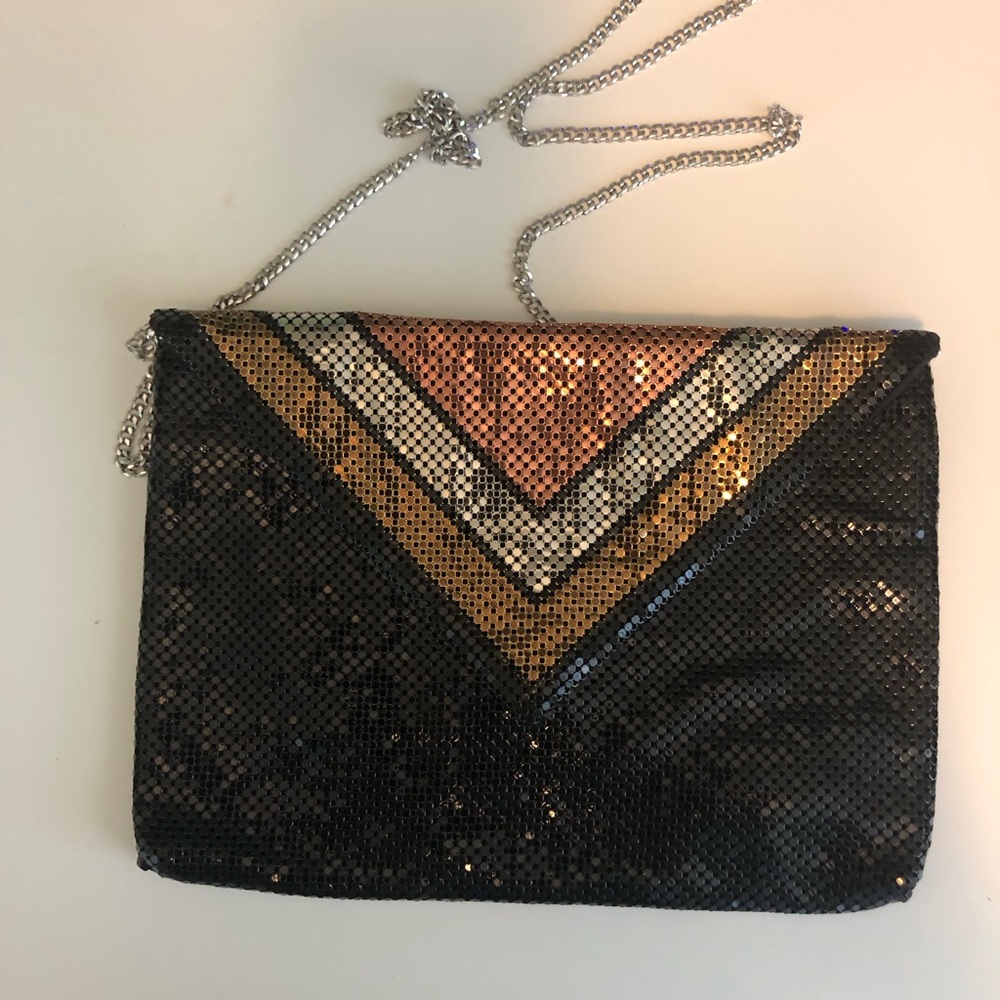 Black and Gold Chainmail Evening Bag